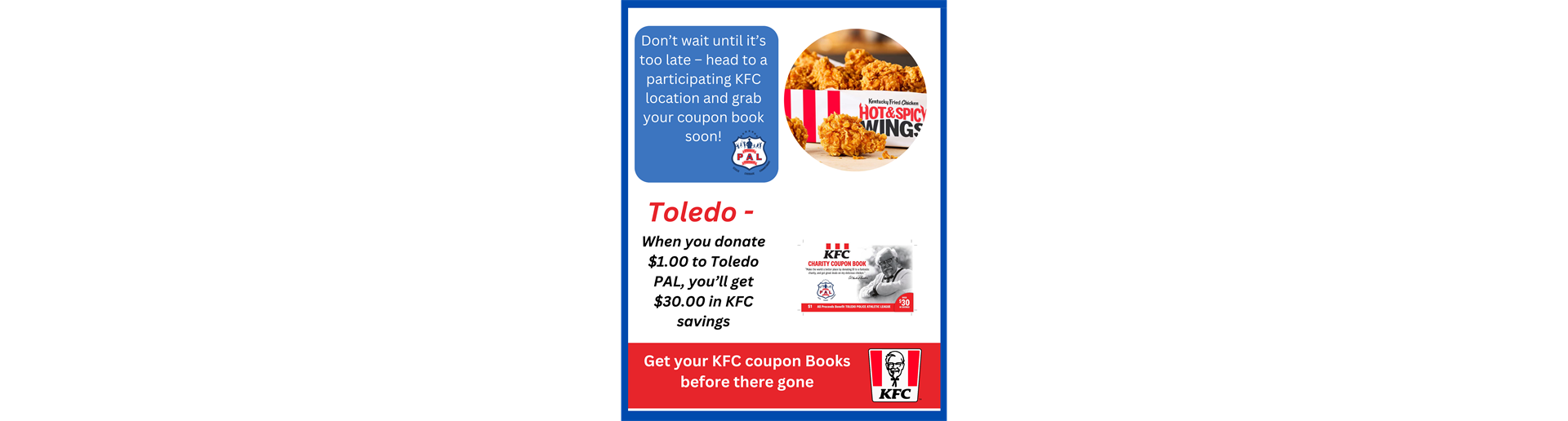 TOLEDO PAL CHARITY COUPON DRIVE